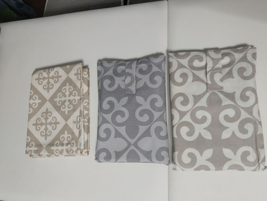 Сыпыра комплект в сером цвете орнамент