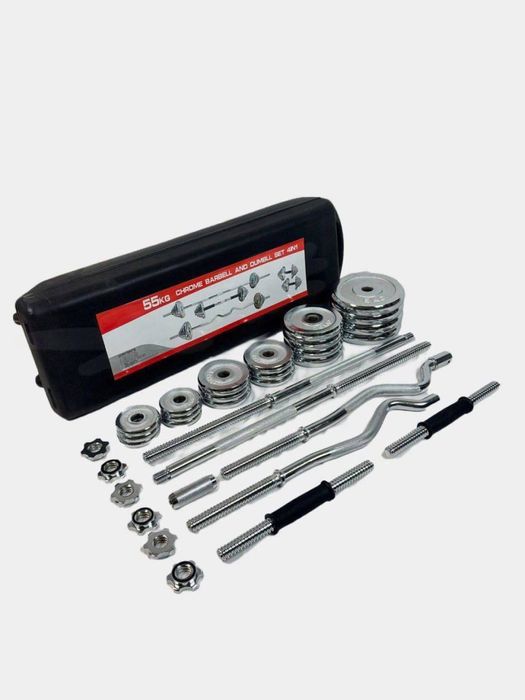 Gantel shtanga nabor 55 kgli xitoy trenajor zal uchun