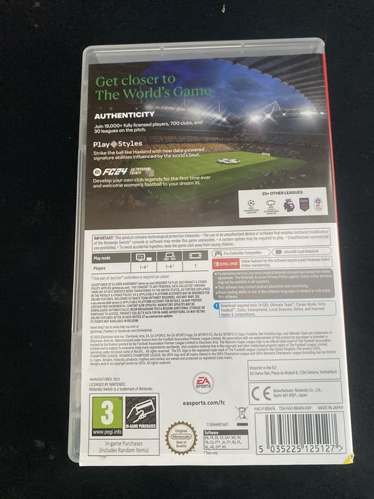 Nintendo switch комплект игри fifa25 + fifa24
