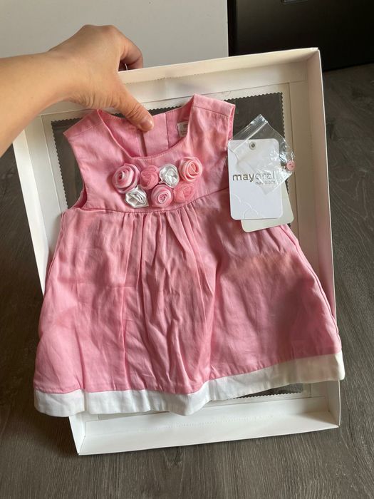 Rochiță roz mayoral 2-4 luni rochiță 65 cm