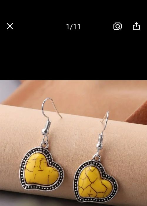 Винтидж тюркоазени висящи обеци, подарък за елегантната визия на сякаш