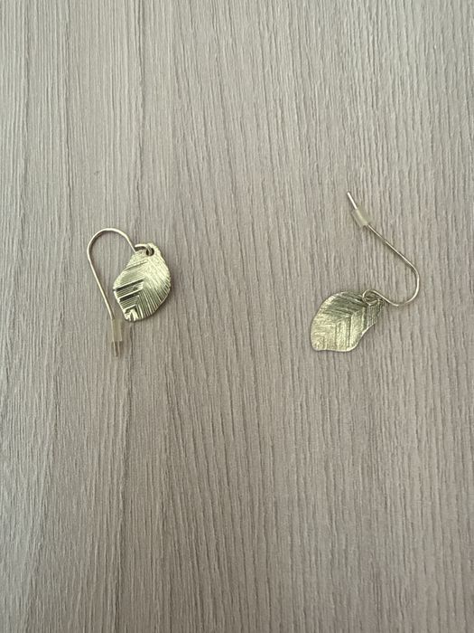 Колье+ сережки листики комплект