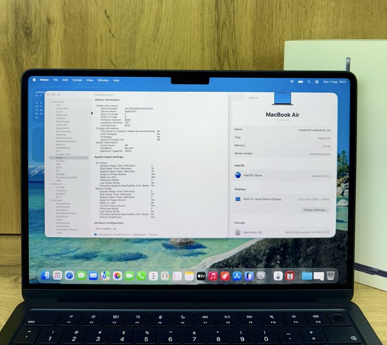 MacBook Air M5 13” 16/512GB 100% Full Box Midnight