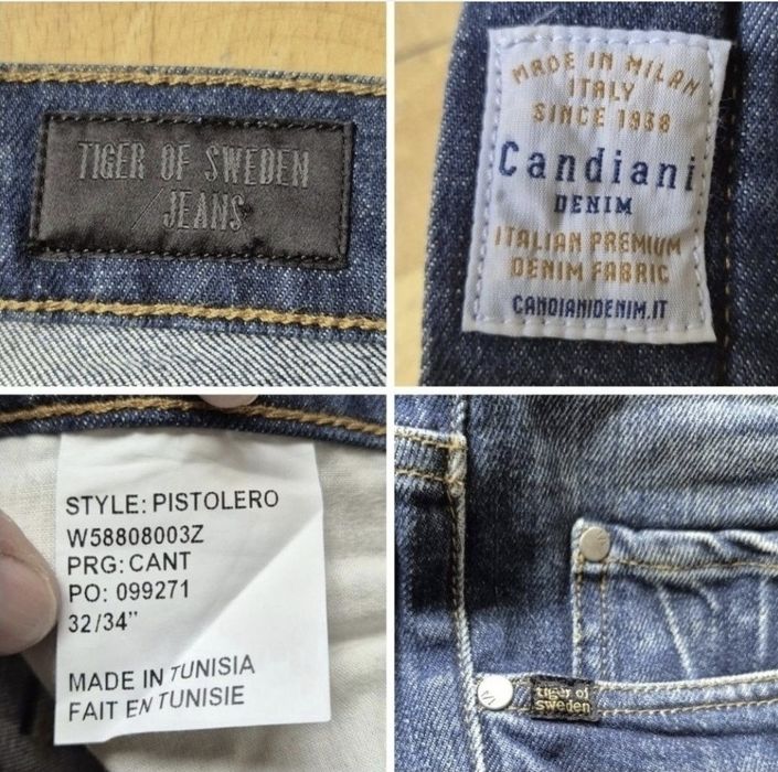 Blugi Slim Fit Premium Tiger of Sweden, Pistolero, Bărbați - W32 L34