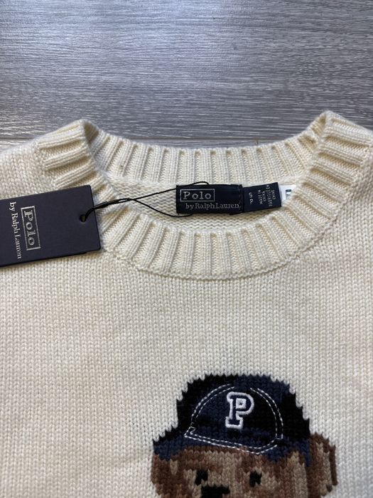 Pulover crem cu ursuleț, RL