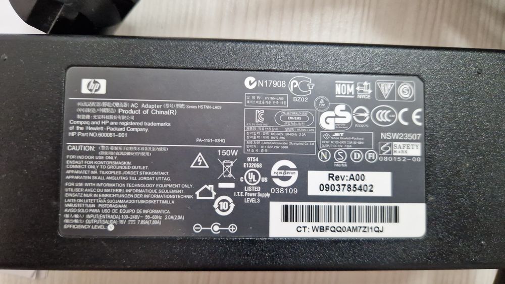 Оригинальный блок питания HP HSTNN-LA09