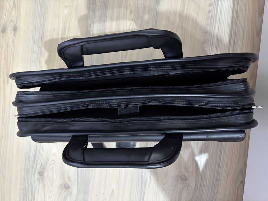 Geanta laptop HP, originala, piele naturala, 17”