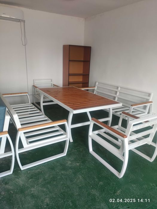 Садовый мебель. Стол, кресла 2шт., скамейки 2шт. loft mebel