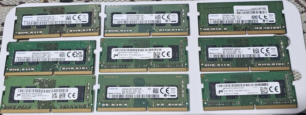Lot RAM DDR4  sodimm 4GB  / 8GB pc4  pentru laptopuri , diferite frecv