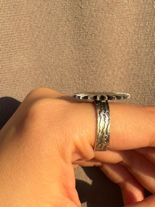 Кольцо ручной работы. С покрытием серебра 925. Из Турции