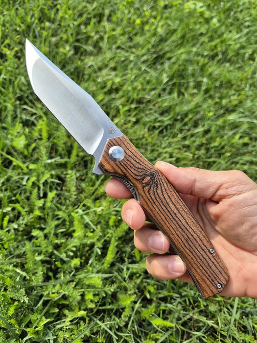 Сгъваем нож SHIROGOROV,стомана D2 с дървена дръжка,SH201