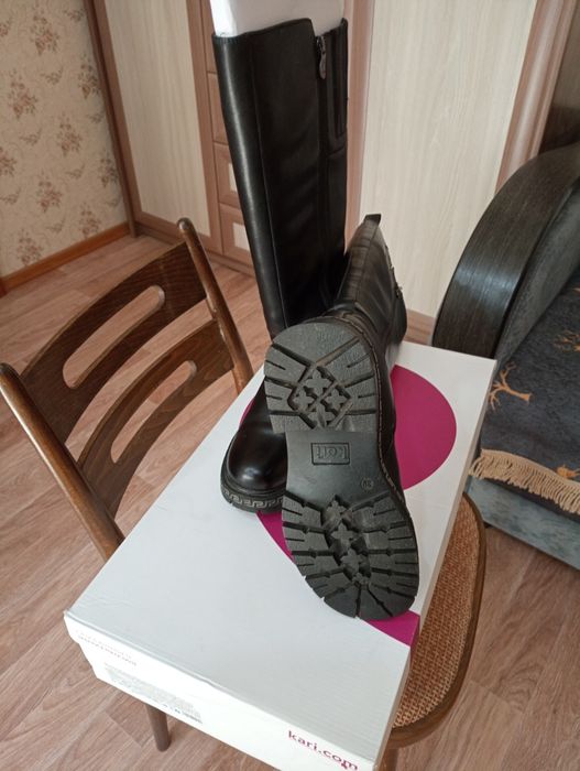 Сапоги зимние кожаные