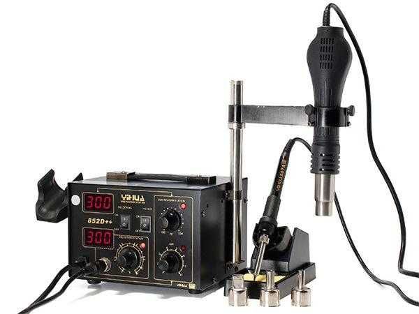 Дигитална станция топъл въздух + поялник и Стойка Yihua 852D++