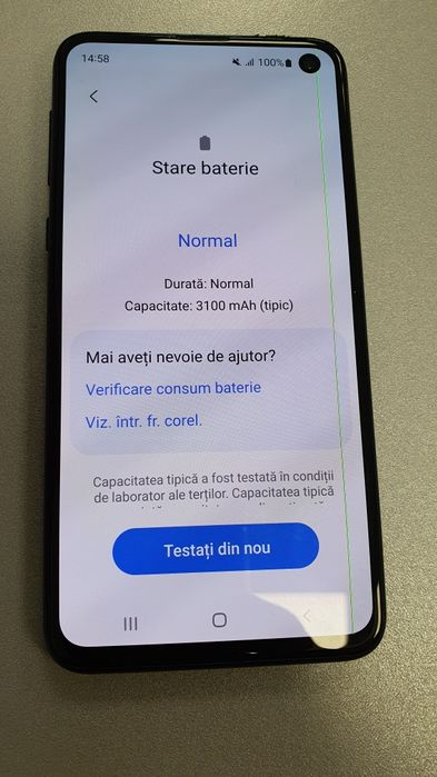 Samsung S10e 128gb cu o dungă pe display