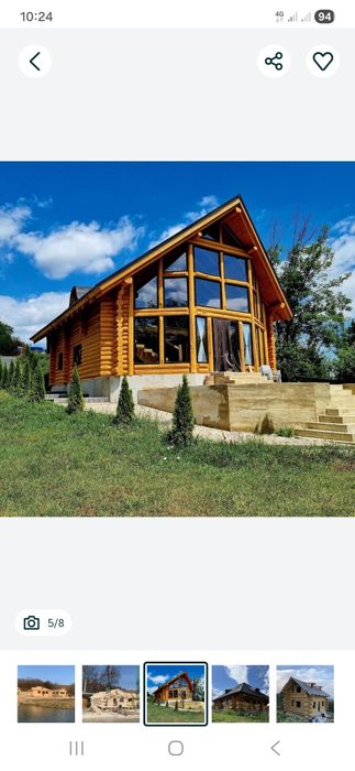 Cabană din lemn rotund, acoperișuri, cabane tip A frame, foișoare, mag