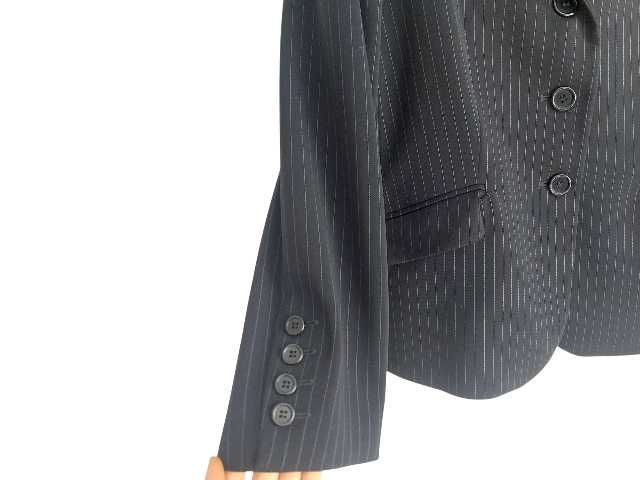 Sacou negru elegant cu dungi albastre mărimea M-L / Office casual