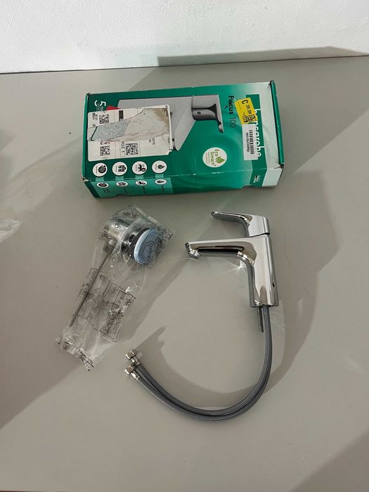 Hansgrohe Focus 100 – Baterie lavoar cu ventil și EcoSmart, Crom – 31607000