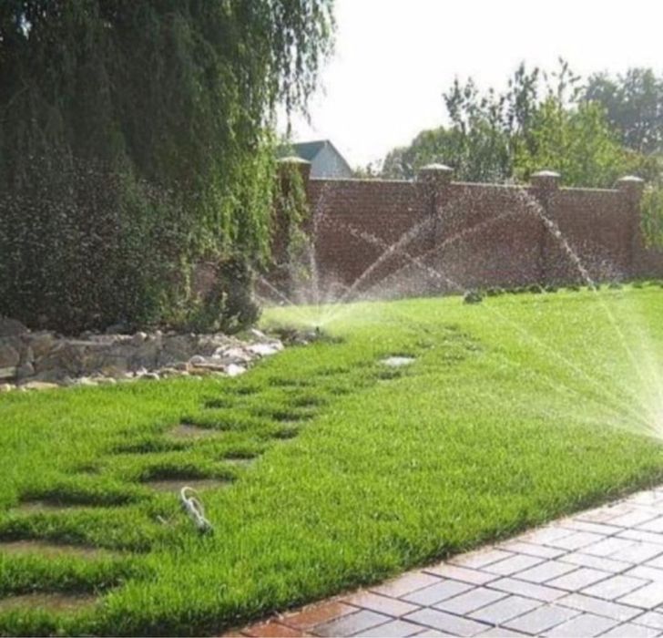 Автополив и посев газона