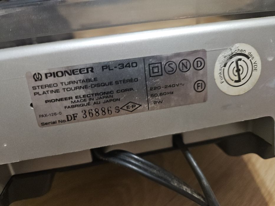 Pioneer PL340 Japan