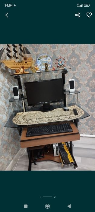 Продается монитор, колонки, буфер, клавиатура, мышка