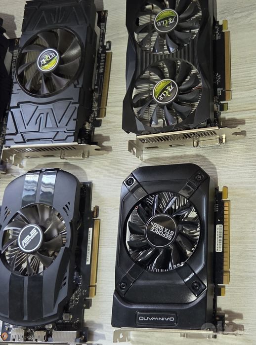 GTX 1050 Ti 4GB DDR5,  месяц гарантия, разные бренды