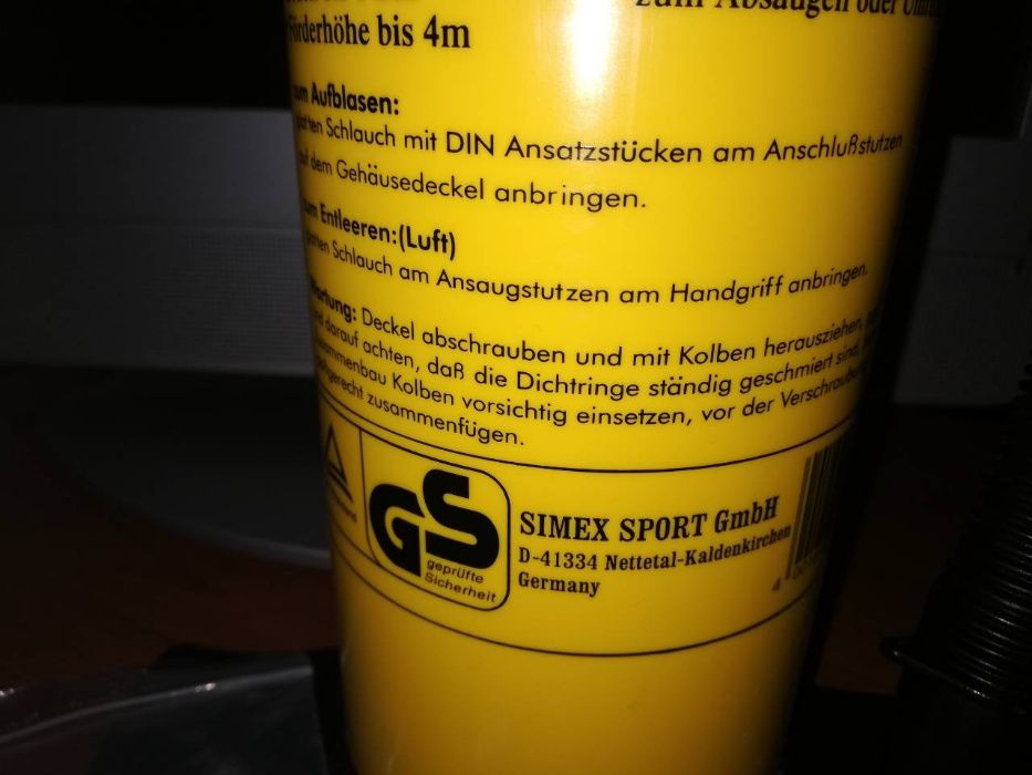 Sun & Sea Doppelhub Kolbenluftpumpe von SIMEX Sport