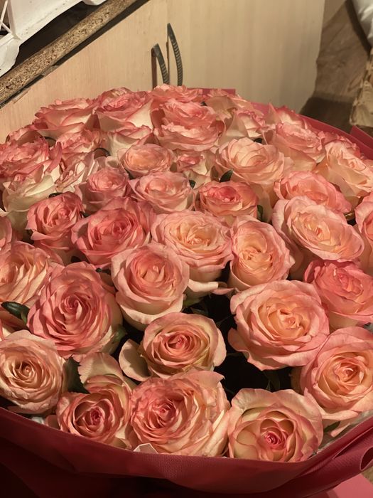 Цветы роза 51 шт