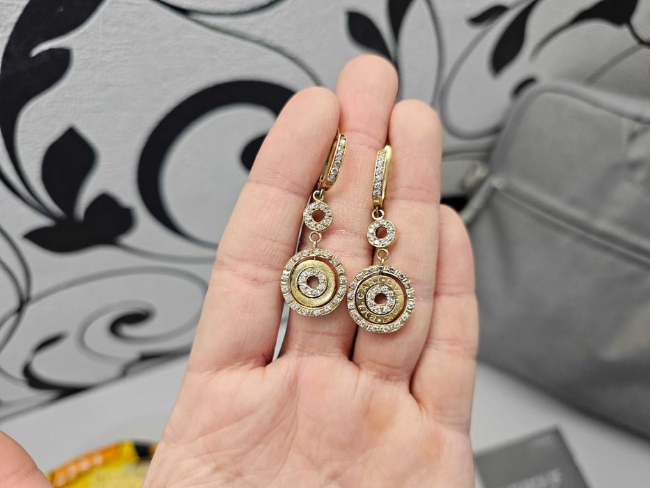 ПРОДАМ комплект BVLGARI Цепочка и Серёжки ЗОЛОТО 585 Пробы 15.5 Граммa