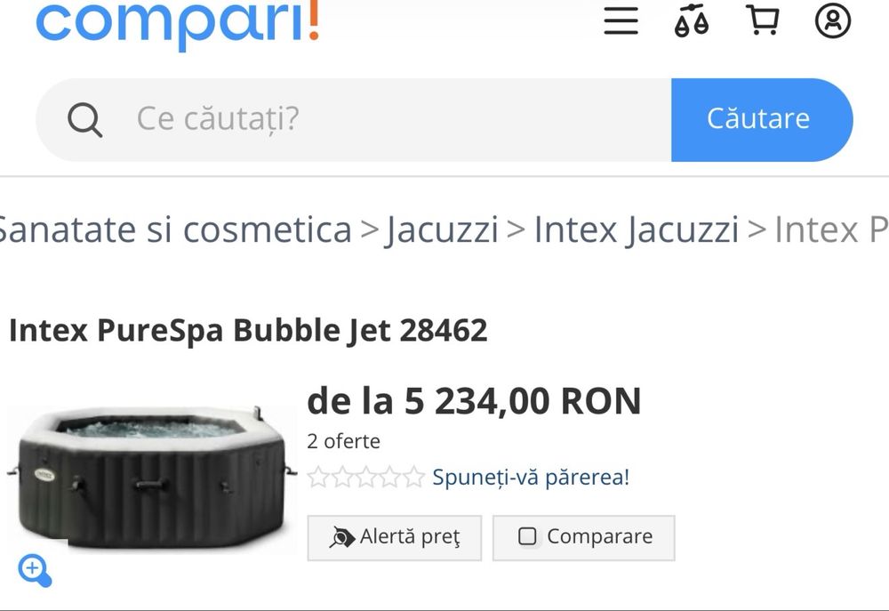 Intex PureSpa Bubble Jet jacuzzy 4 persoane