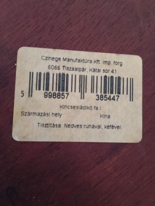 Ladita bijuterii din lemn îmbrăcata în piele