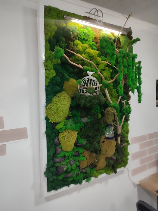 Пано Стабилизированный Мох ,Пано Море Эпоксидная Смола & Мохе