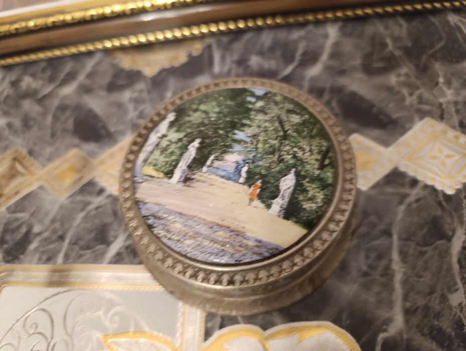Винтажная пудреница, шкатулка, СССР,1940 год