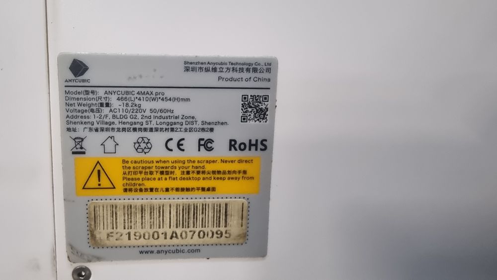 Imprimanta 3D Anycubic 4Max pro