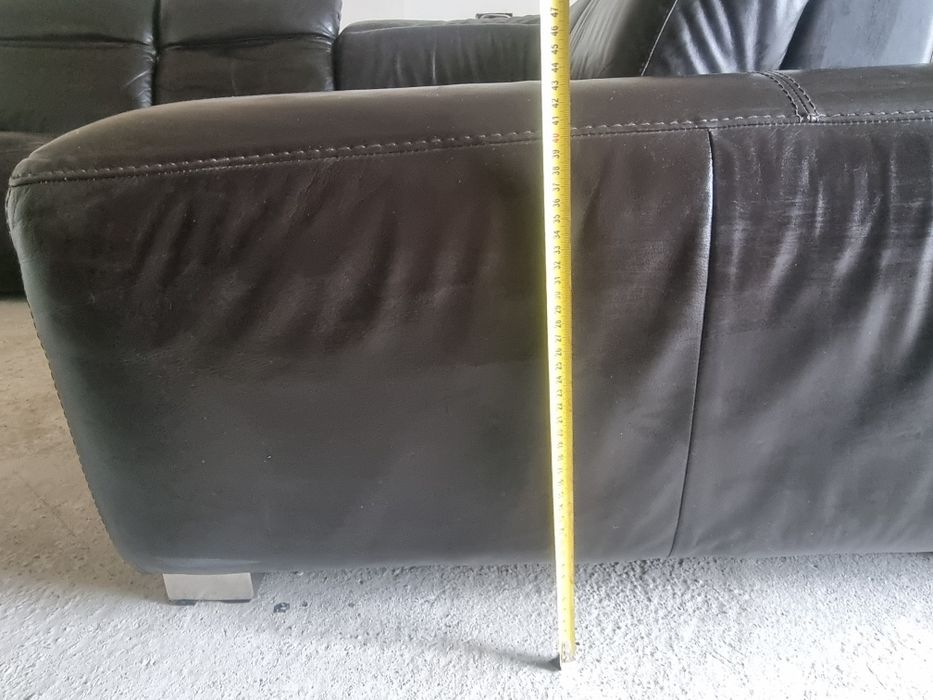 Canapea Coltar piele naturala cu recliner electric