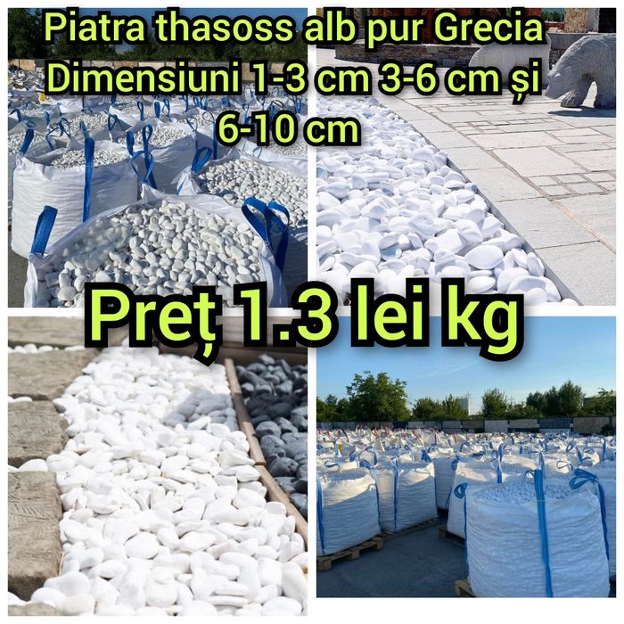 Piatra decorativa marmura alba spartă sau rontujita