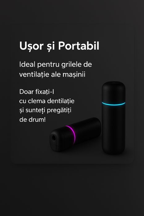 Difuzor auto cu prindere pe ventilație