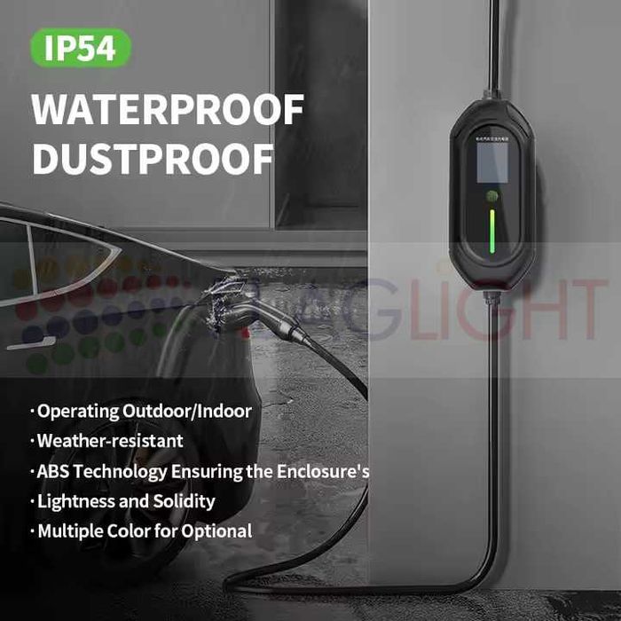 7kW 32A 220V Домашна Преносима Зарядна Станция за Електромобили Тип 2