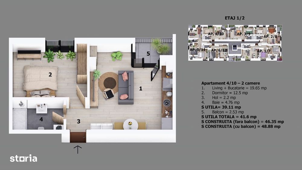 Apartament 2 camere 23 August LIDL | Proiect nou Finalizat