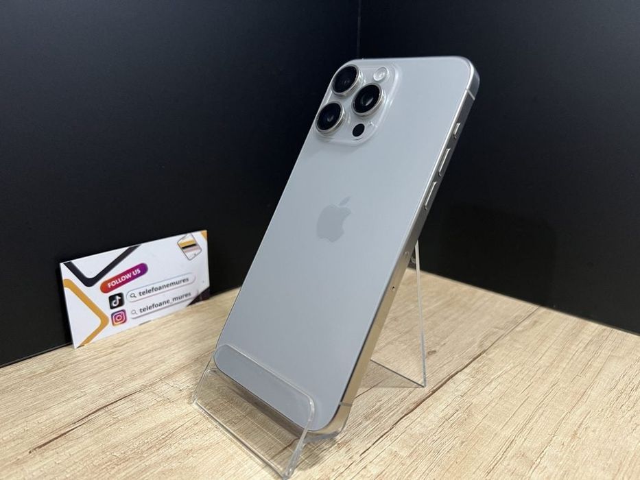 Iphone 15 Pro Max 256Gb Natural Titanium Second-Hand Foarte Bun 3 ani