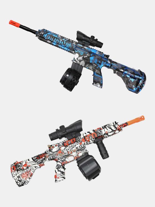 Игрушечный автомат Орбиган AK47, M416, стреляет гидрогелевыми + bonus