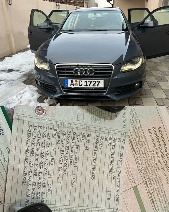 Audi A4 B8 an 2011 Automatik Euro 5, Diesel  2 litri