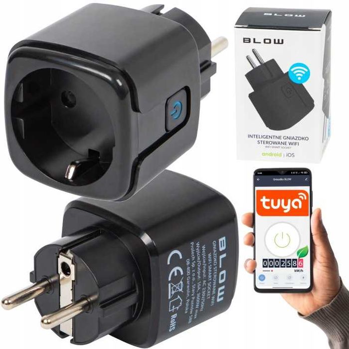 2 броя WiFi Умен Контакт 16A Tuya с Електромер Смарт Щепсел Smart Life Таймер