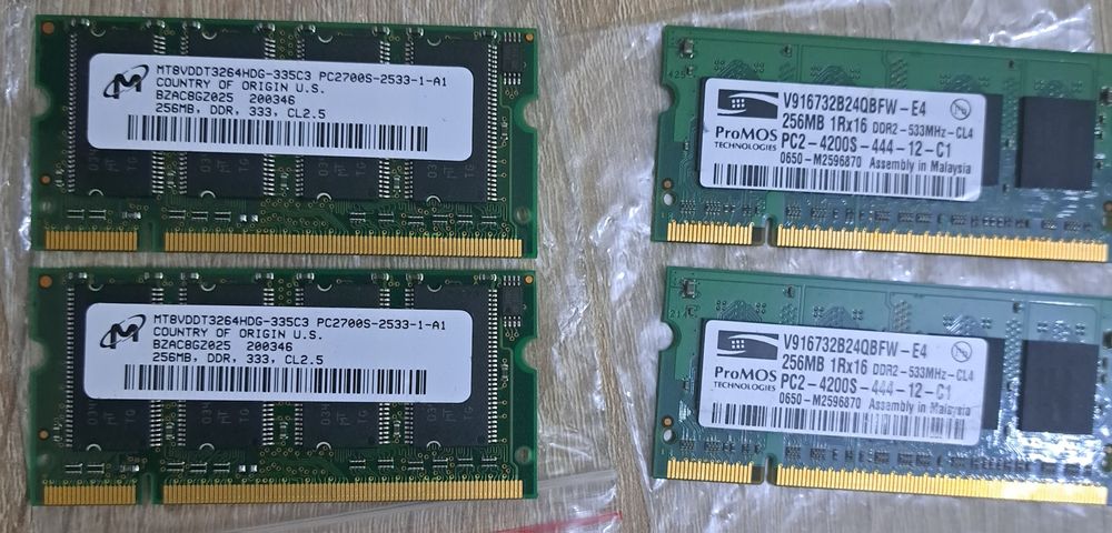 Laptop Pc Rami DDR1 DDR2 SDRAM