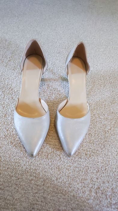 Pantofi piele sidefați auriu măsura 37