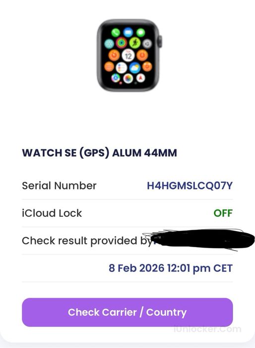 Carcasă + Piese Apple Watch SE 2020 44mm / Fara iCloud