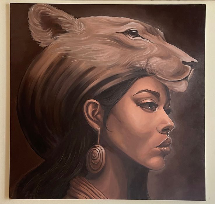 Картина „Сила“ 100х100 см, масло върху платно