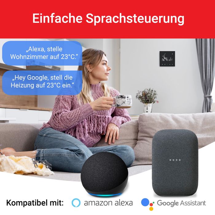 Termostat de cameră Elektrobock PT740B-EI cu WiFi, termostat