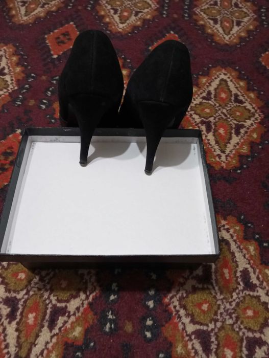 туфли замшевые черные