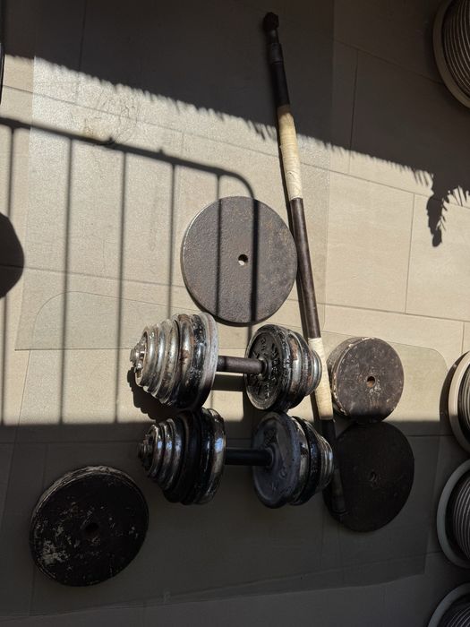 Set gantere haltera diverse greutati culturism fitness