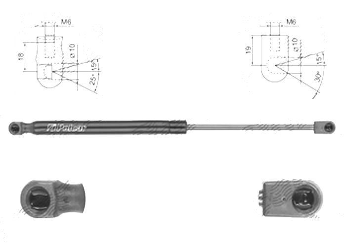 Amortizor capota spate, echilibror haion Kia Ceed (Eu), 06.2012-, Stanga = Dreapta, Lungime, Cursa, Forta: 408 mm, 160 mm, 470 N, Hatchback
